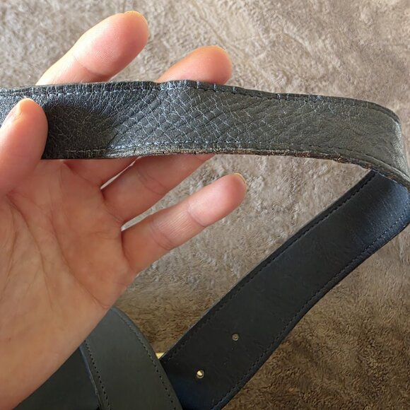 Coach 4082 Soho Duffle Tote Navy Leather Shoulder Bag Vintage USA Authenticated - Picture 16 of 16